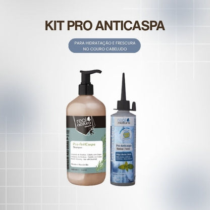 REAL NATURA - Kit Pro-Anticaspa - Shampoo 500ml + Tónico Capilar 70ml
