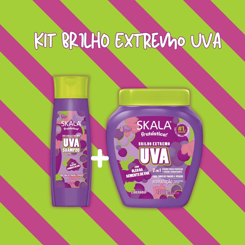 SKALA - KIT Uva - Shampoo 325ml + Creme de Tratamento 1000g