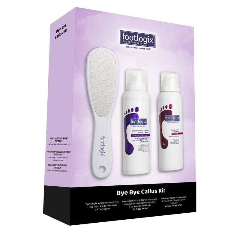 FOOTLOGIX – PACK Bye Bye Calos (Lima Cabo Plástico + Amaciador Calos + Rough Skin)